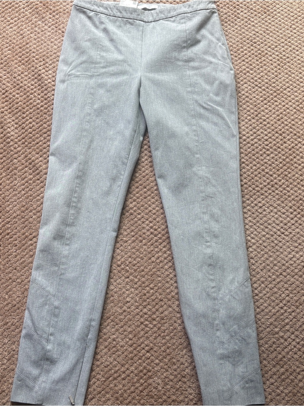 Hugo Boss Gray Amida High-Rise Slim-Leg Trouser Pants Size US 6